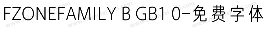 FZONEFAMILY B GB1 0字体转换